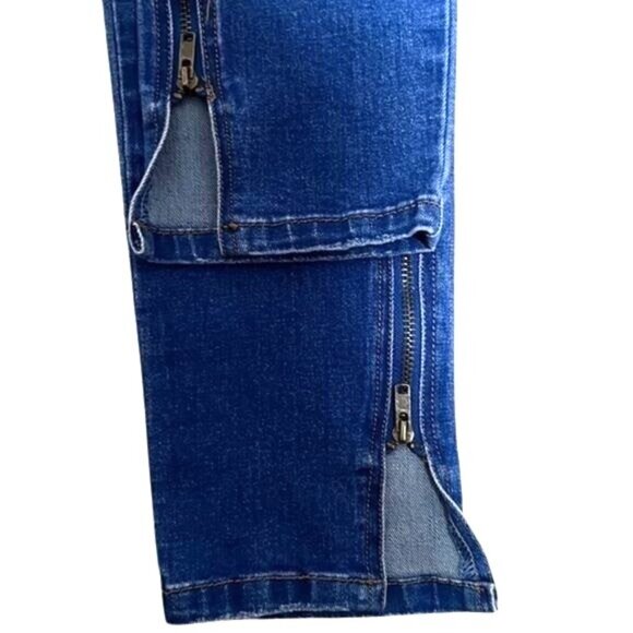 Seven7 Womens Zipper Ankle Denim Jeans Size 7 Blue Cotton-Blend Stretchy - Picture 6 of 10